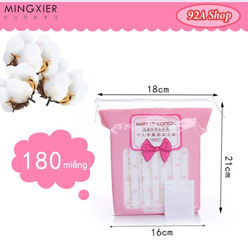 [TOOLS] BÔNG TẨY TRANG CAO CẤP 180 MIẾNG MINGXIER