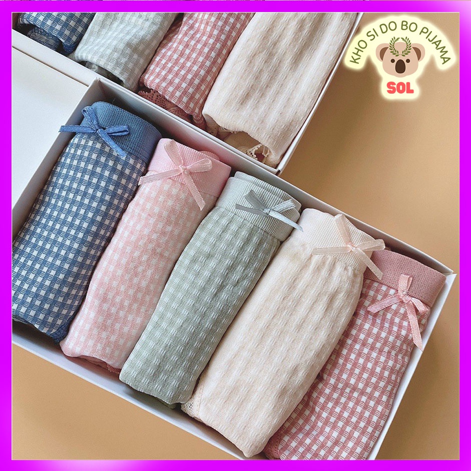 Quần Lót Nữ cotton caro thiết kế siêu gợi cảm quyến rũ 40-58kg