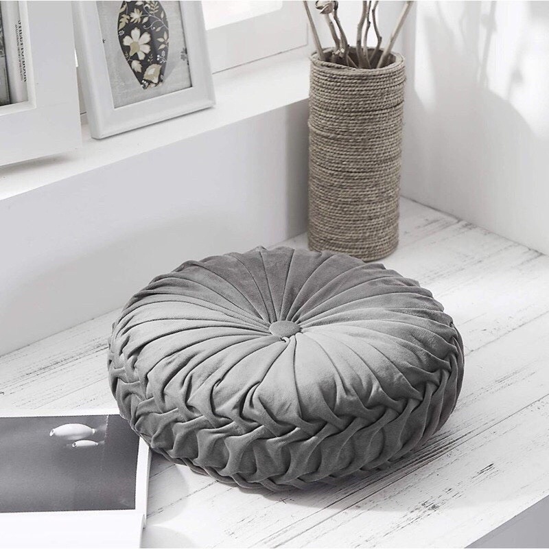 Gối Tựa Hoa Bí VINTAGE Sắc Màu Cho Phòng Khách, Gối Tựa Lưng Sofa Bí Ngô trang trí vải nỉ nhung kích thước 40cm