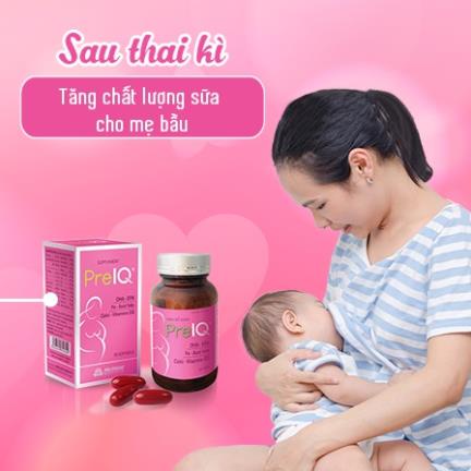 Viên uống PreIQ bổ sung vitamin hỗ trợ sức khỏe cho mẹ bầu hộp 30 viên.