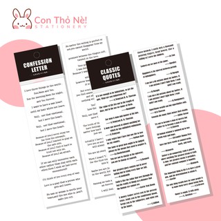 Sticker 28 Mẫu Quote Tiếng Anh Trong suốt Trang trí sổ tay Bullet Journal 35cm Con Thỏ Nè Stationery