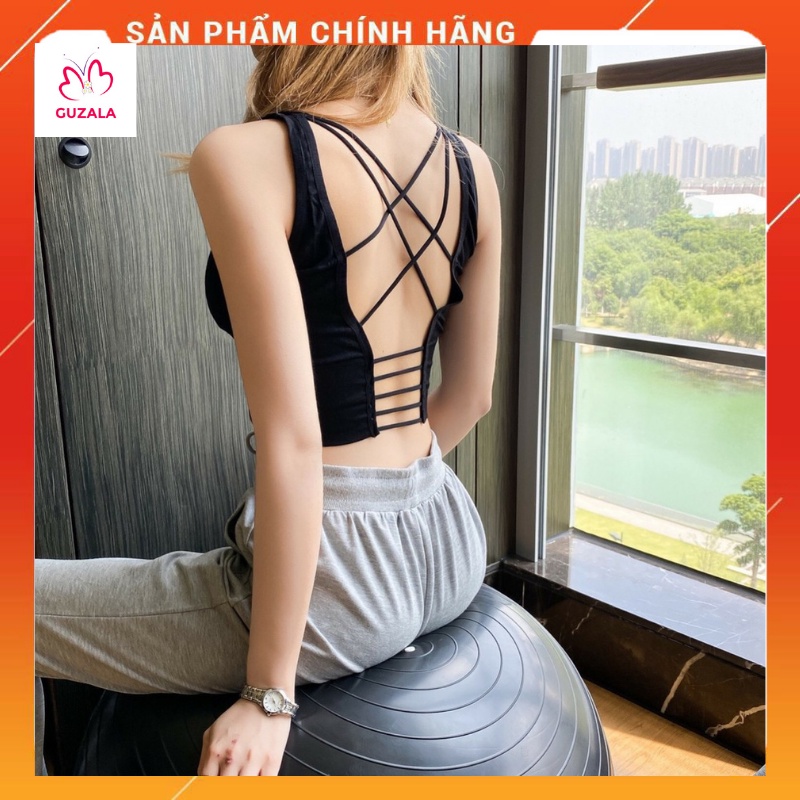 Áo Bra Nữ, Áo Bra Tập Gym Thể Thao Nữ  Dây Đan Chéo Lưng Có Đệm Nâng Ngực Tôn Dáng Siêu Hót _ TSDL80
