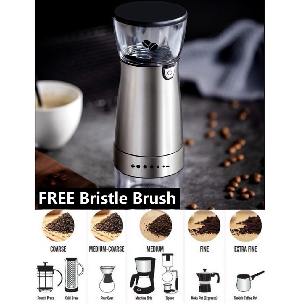 Máy xay cà phê điện kích thước mini có cổng USB chất lượng cao tiện dụng cho cà phê Aeropress