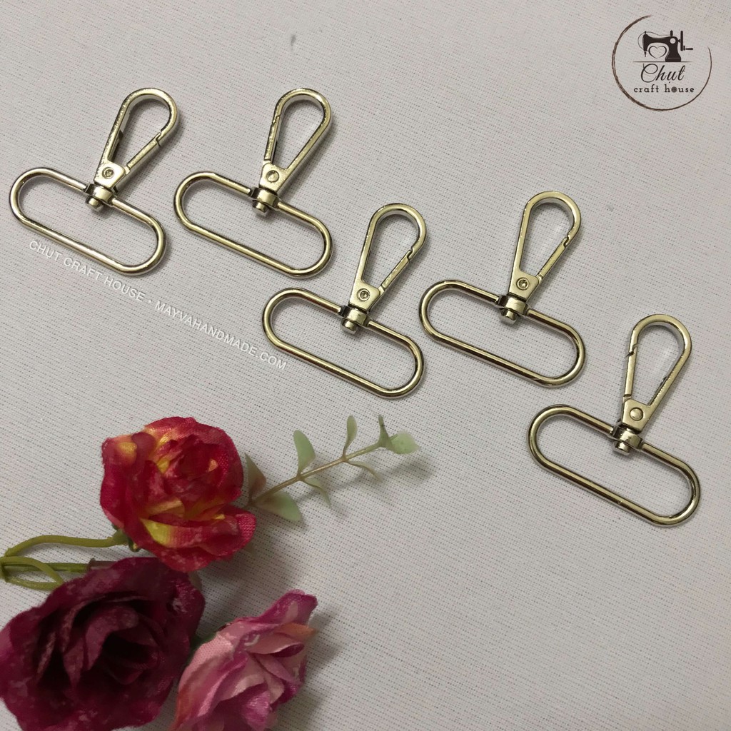 [ĐỦ SIZE] Khoen móc càng cua BẠC - Phụ kiện may túi xách