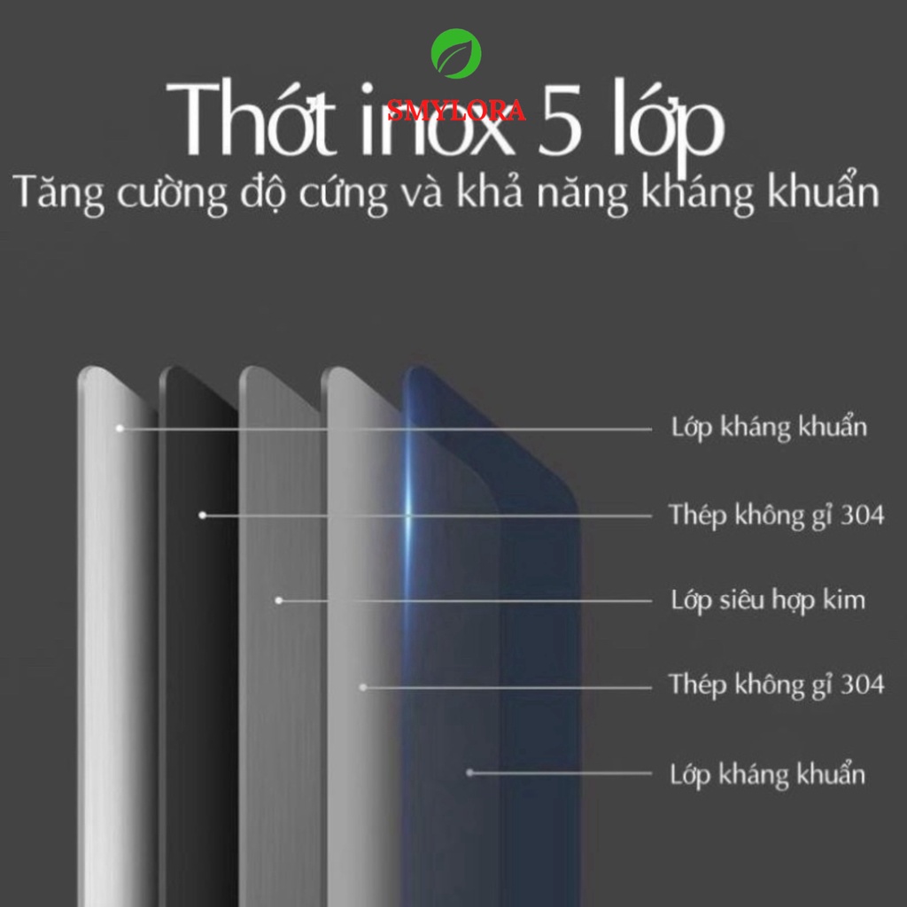 Thớt Inox 304 size 24x34,5 Kháng Khuẩn,Cường Lực,Chống Ẩm Mốc,Không Hoen Gỉ, Dễ Vệ Sinh, Tiện Dụng