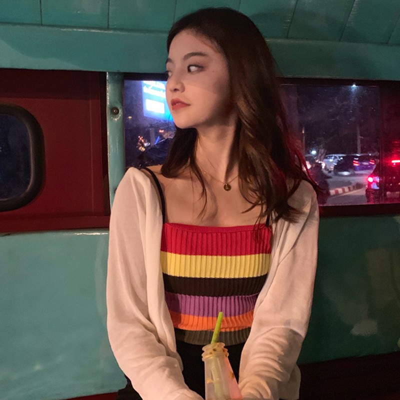 Áo Len Không Tay Họa Tiết Kẻ Sọc Cho Nữ | BigBuy360 - bigbuy360.vn