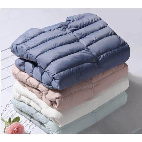 Áo Khoác Phao Dáng Ngắn Siêu Nhẹ Chống Gió Thời Trang Thu Đông Mới Cho Nữ