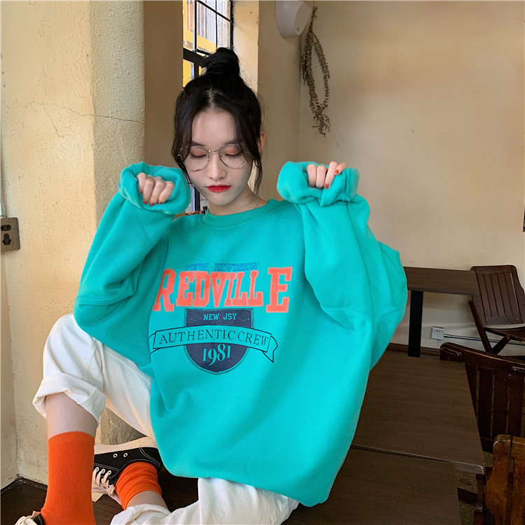 Áo Sweater In Chữ Phong Cách Hàn Quốc Xinh Xắn Dành Cho Nữ