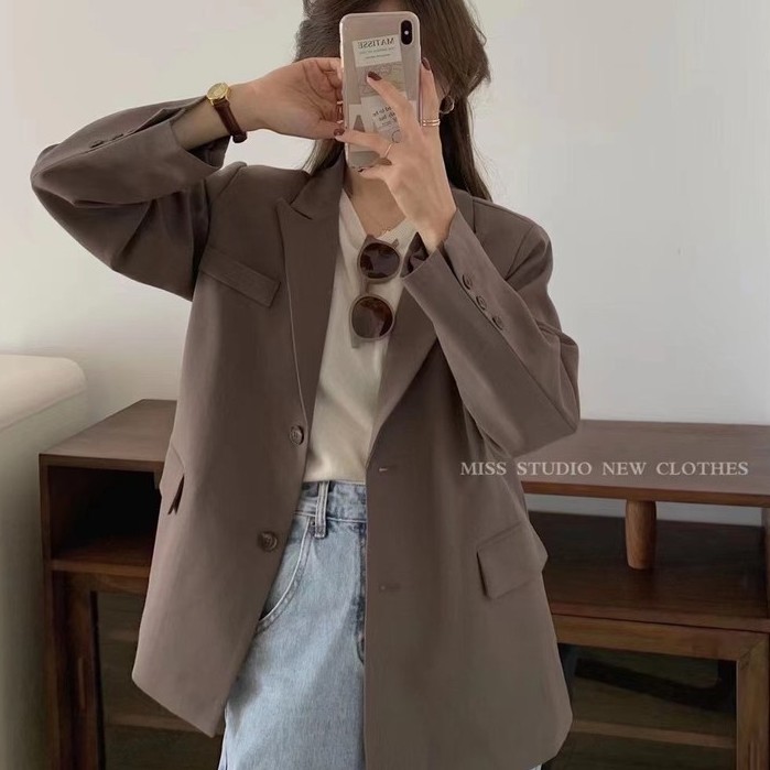 ÁO BLAZER HÀN QUỐC 2 LỚP TÚI NẮP (ảnh thật/sẵn/có video), ÁO KHOÁC BLAZER 2 LỚP TÚI NẮP