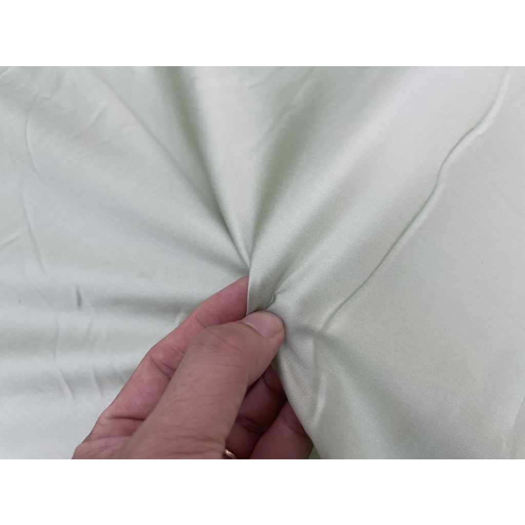 Bộ Chăn drap gối Tencel 60S màu trơn cao cấp mềm mại mịn màng vải nằm siêu mát- Mẫu XanhMatcha