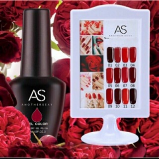 Sơn gel AS tông đỏ đô 6 màu chai lẻ 15ml hàng chính hãng