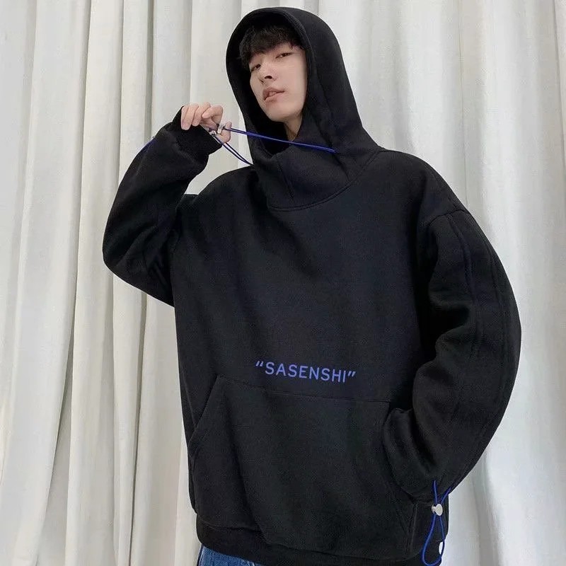 Áo hoodie vải lông cừu dày giữ ấm thiết kế đơn giản dễ phối thời trang thu đông size M-2XL dành cho nam | BigBuy360 - bigbuy360.vn