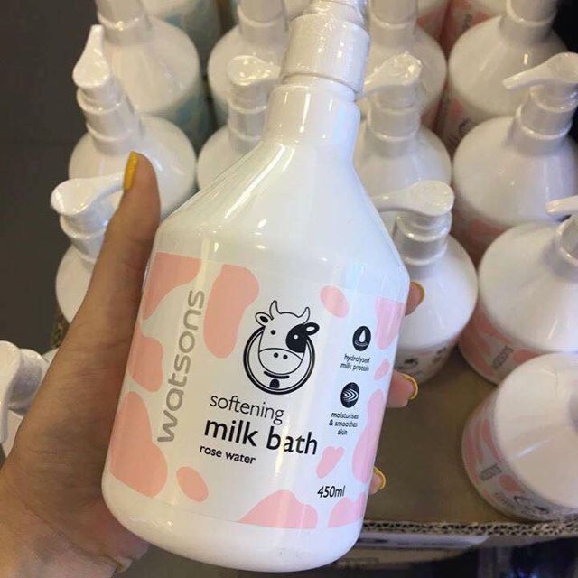 Sữa Tắm Con Bò Watsons Milk Bath 450ml Thái Lan - hết date