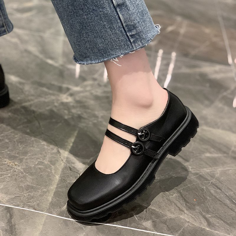Giày Lolita đế cao giày Mary Jane Ulzzang đế cao quai ngang 4cm sang chảnh (MJ-07) | BigBuy360 - bigbuy360.vn