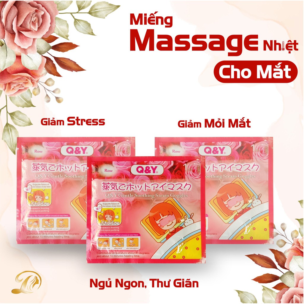 Miếng dán nhiệt matxa mắt giảm stress Nhật Bản (1 miếng)