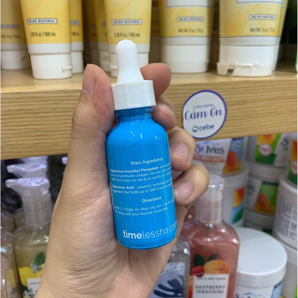 Serum cấp nước sáng da Timeless HA + Vitamin C