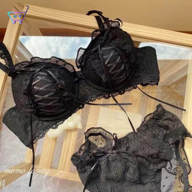 Áo Ngực Ren Thêu Hoa Phối Dây Ruy Băng Chéo Không Gọng Gợi Cảm Cho Nữ