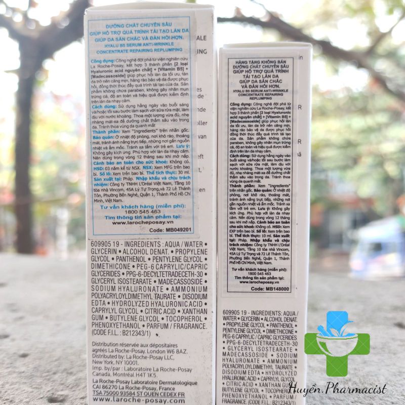 Dưỡng chất chuyên sâu tái tạo da Hyalu B5 Serum La Roche - Posay 30ml, 10ml