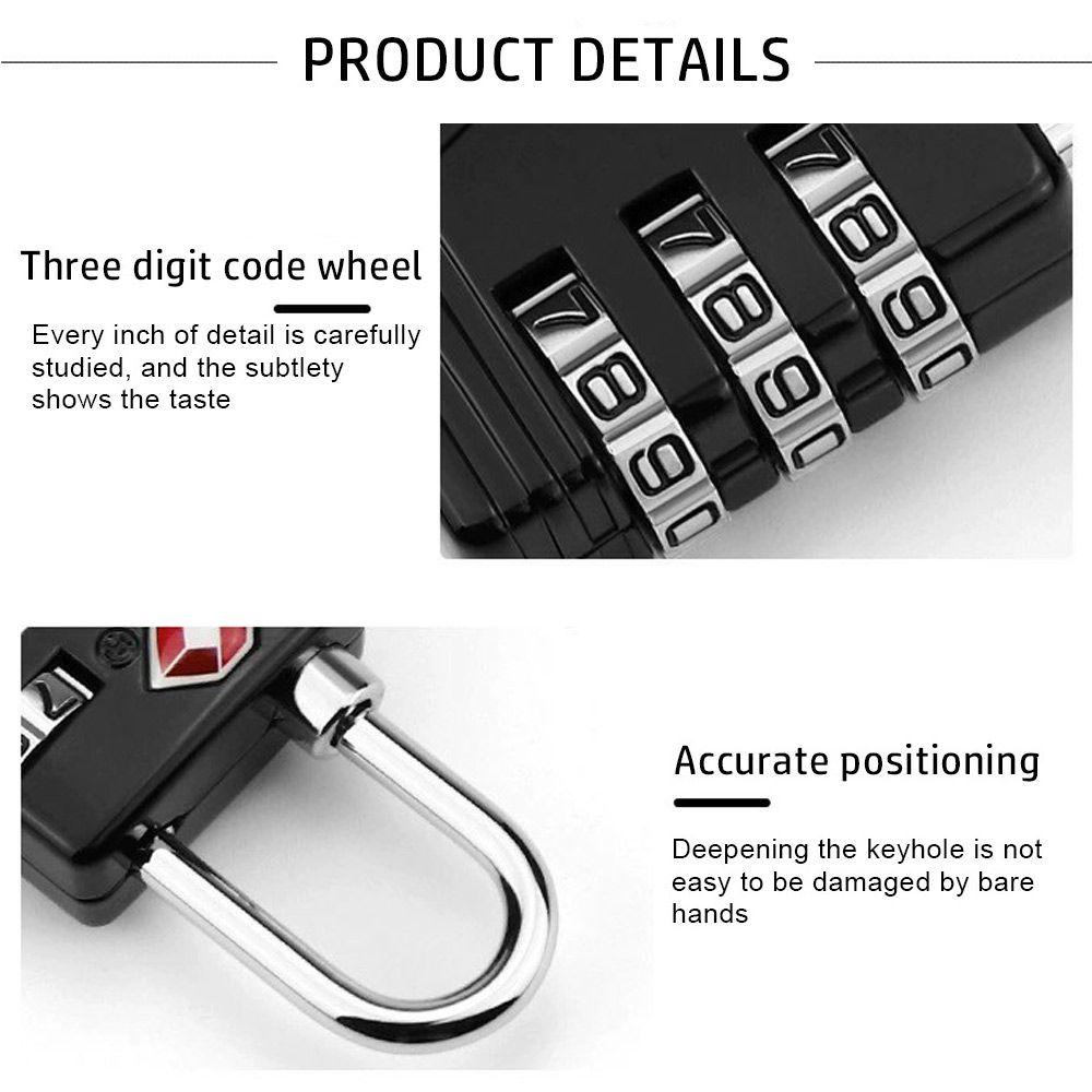 KUNHEV Ổ Khóa Hành Lý 3 Chữ Số Chống Thời Tiết Tùy Chỉnh TSA