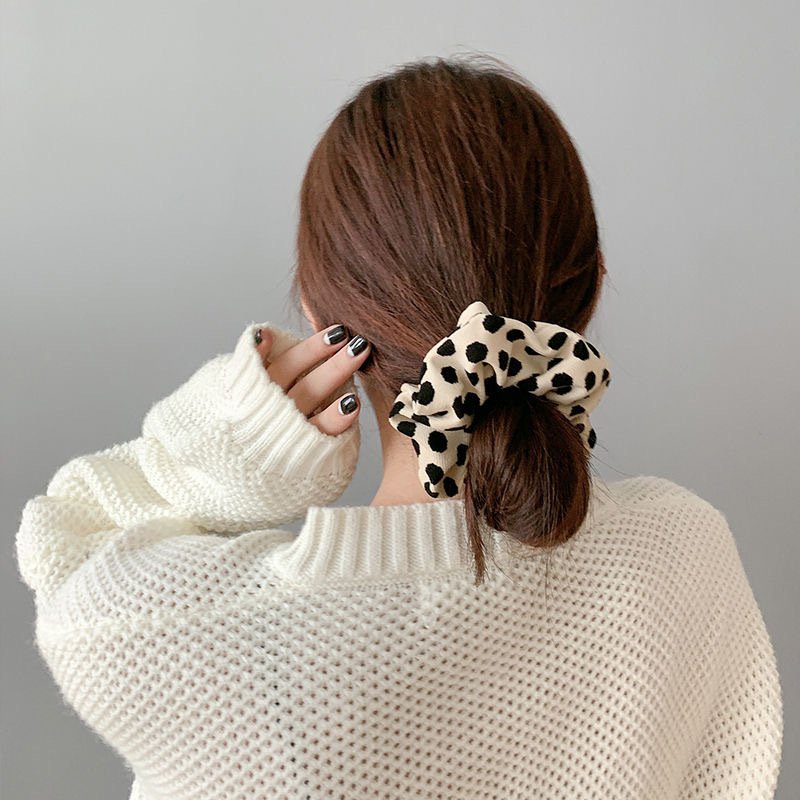 [SET 8 CÁI] Đồ Cột Tóc / Chun Buộc Tóc Scrunchies Họa Tiết Beo, Ngựa Vằn, Chấm Bi, Sọc Đơn Giản - DISI