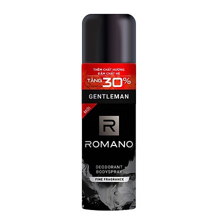 Xịt khử mùi toàn thân cho nam Romano Gentleman tặng 30% dung tích chai 195ml