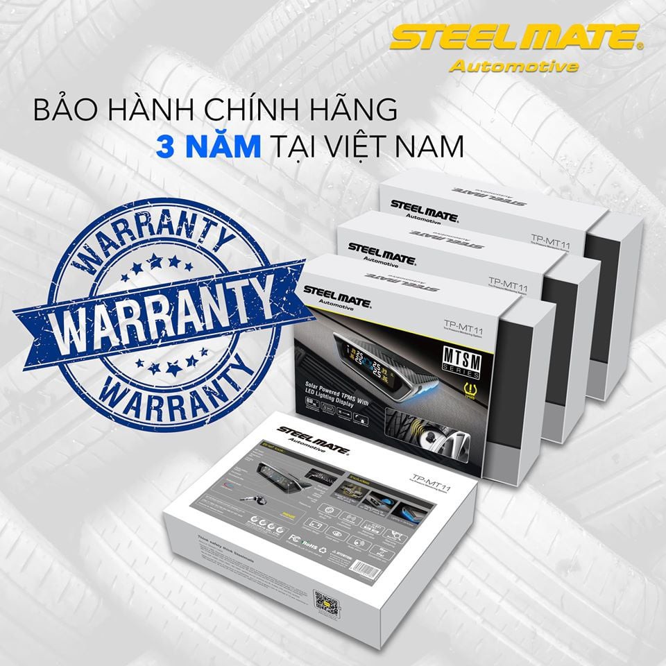 Bộ Cảm Biến Lùi Ô tô Xe Hơi Chống Va Chạm Chính Hãng STEELMATE 4 Mắt 6 Mắt MSTMR4 - BH3 năm