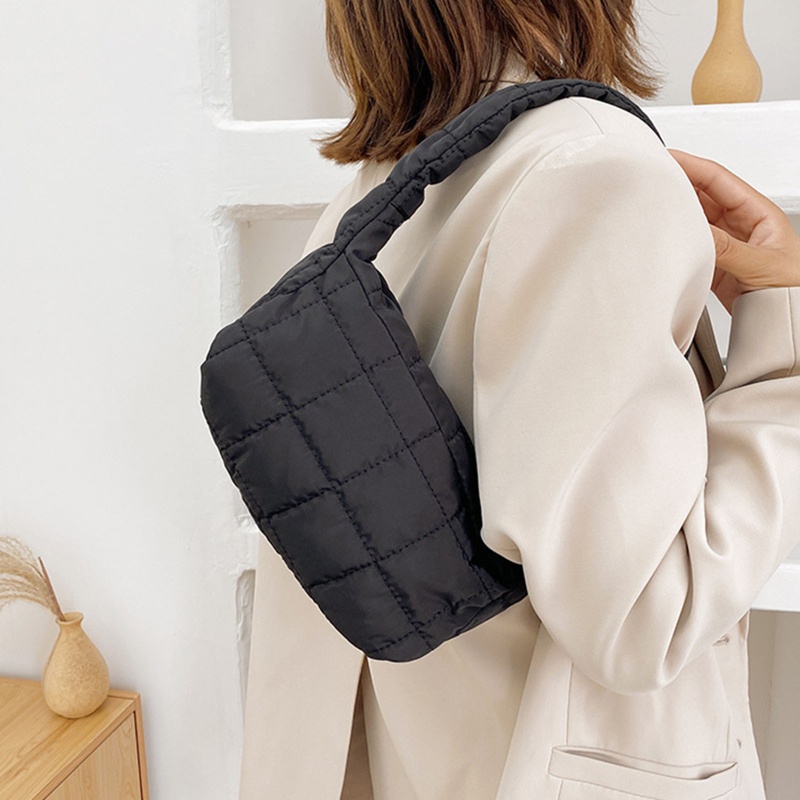 Túi Xách Cotton Mềm Mại Họa Tiết Kẻ Lưới Thời Trang Cho Nữ