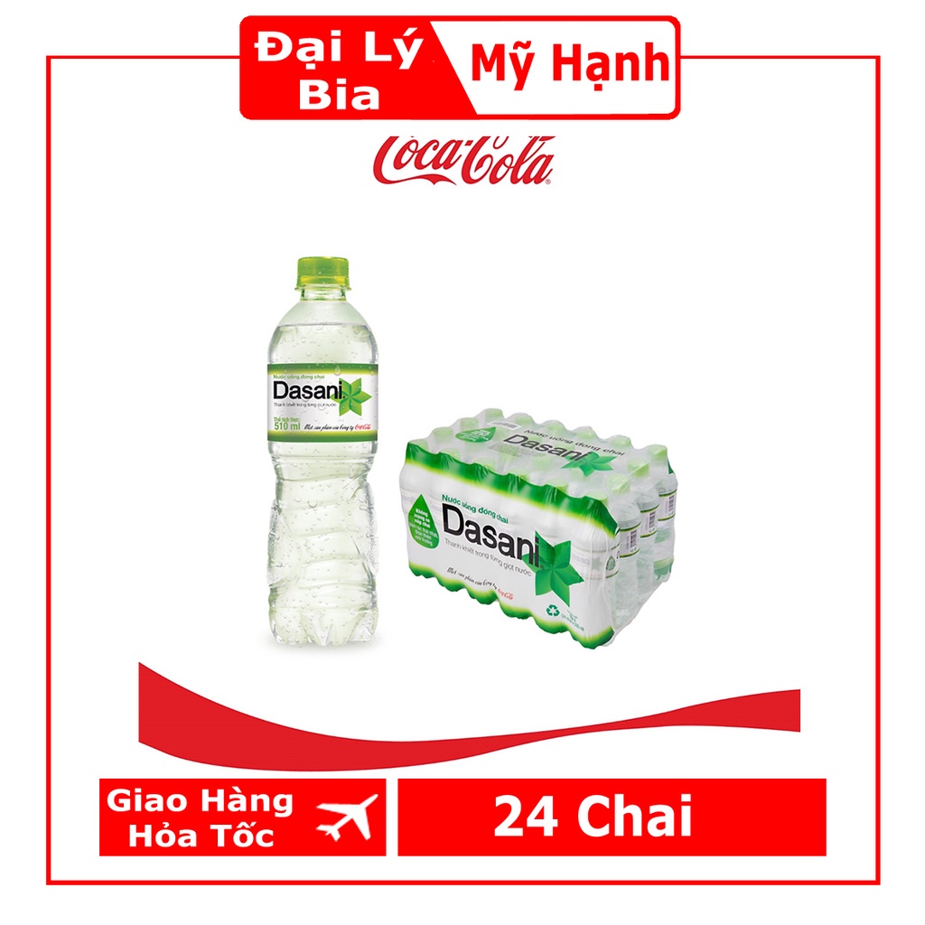 Thùng 24 Chai Nước Suối Tinh Khiết Đóng Chai Dasani Bao Bì Xuân Chai Nhựa 500ml