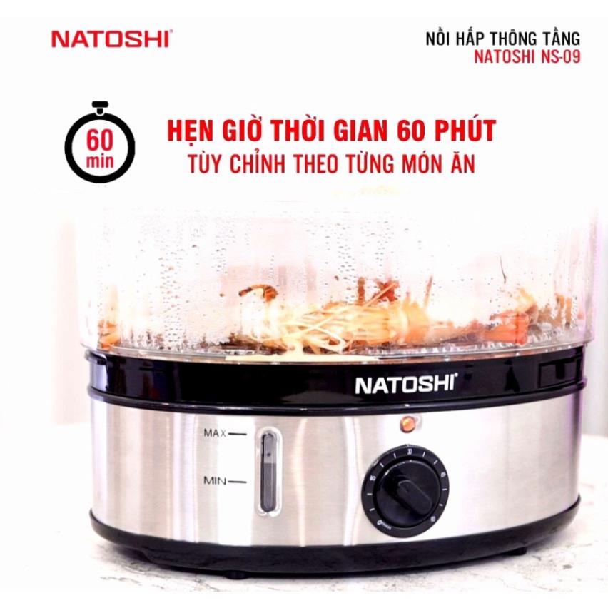 Nồi hấp thông tầng Natoshi NS-09, Hàng chính hãng, Bảo hành 12 tháng