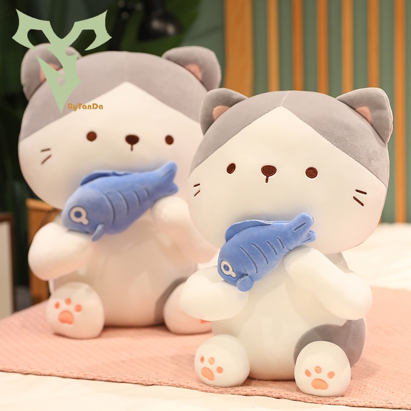 Mèo Nhồi Bông Dễ Thương Dùng Làm Gối Ôm