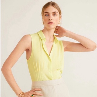 [Mango Auth] Áo Sơ Mi Ngắn Tay Nữ Mango