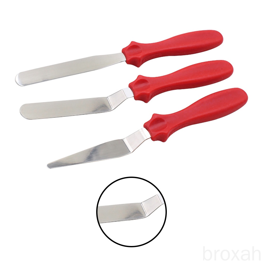 Set 3 Dao Chà Láng Bánh Kem Bằng Thép Không Gỉ