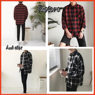 Áo sơ mi kẻ caro nhiều màu dài tay, áo sơ mi nam nữ kẻ caro Flannel
