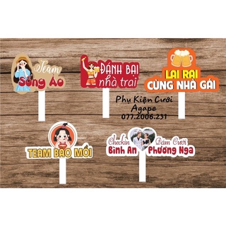 Set 10 hashtag cầm tay đám cưới ( khách chọn mẫu )