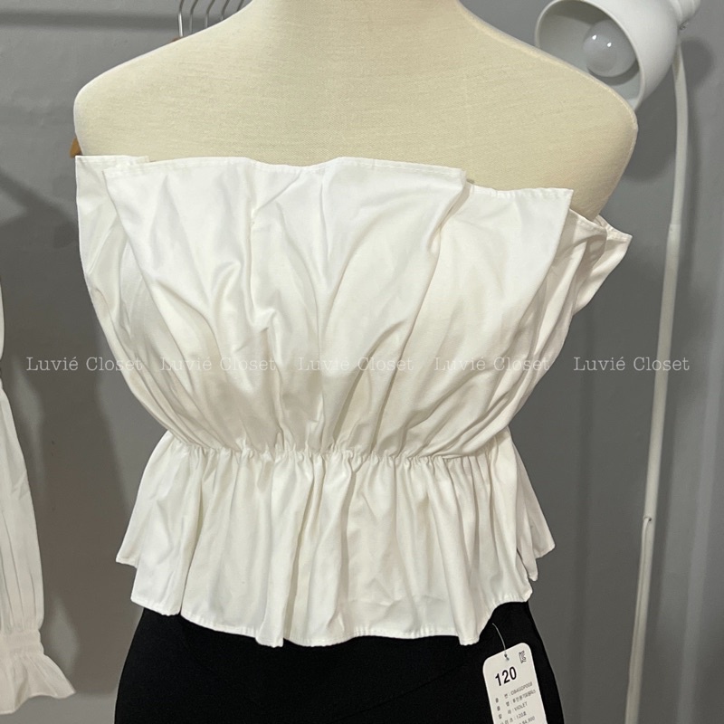 Áo Ống Bèo Nhún, Áo Quây Ngực Croptop Xếp Ly Dúm Eo Cúp Bèo Bo Eo Phong Cách Tiểu Thư Sang Chảnh Quyến Rũ