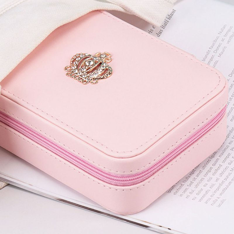 Hộp Đựng Trang Sức Bằng Da PU Đơn Giản Đa Năng