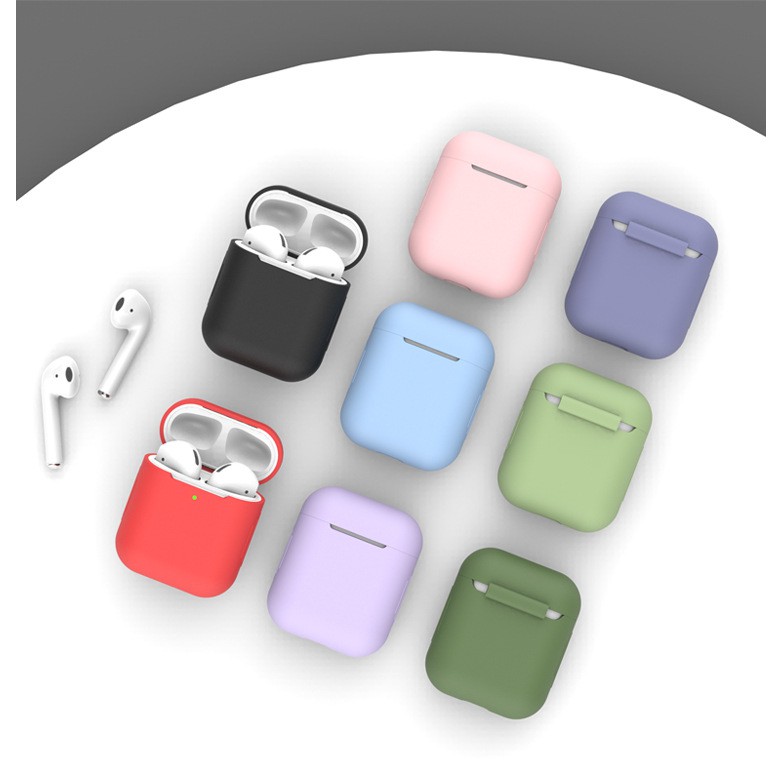 Vỏ case Airpods silicone nhám bảo vệ tai nghe