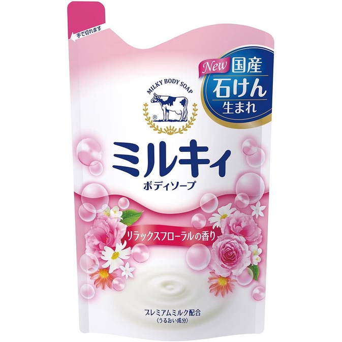 [Hàng Nhật Nội Địa] Sữa tắm Milky Body Soap 550ml (Hương hoa hồng) - Gói túi tiết kiệm