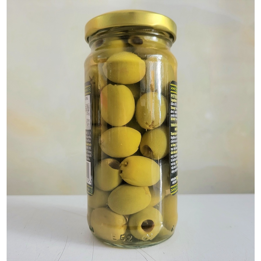 [Lọ 235g] TRÁI Ô LIU XANH TÁCH HẠT [Spain] LATINO BELLA Pitted Green Olives (anm)