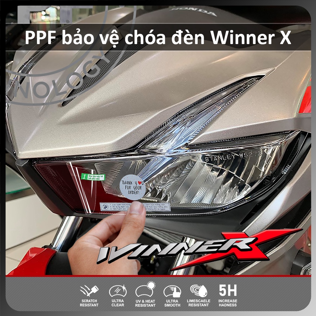 Miếng dán bảo vệ CHÓA ĐÈN Winner X [Honda RS-X] bảo vệ và phục hồi PPF Winner X 2021