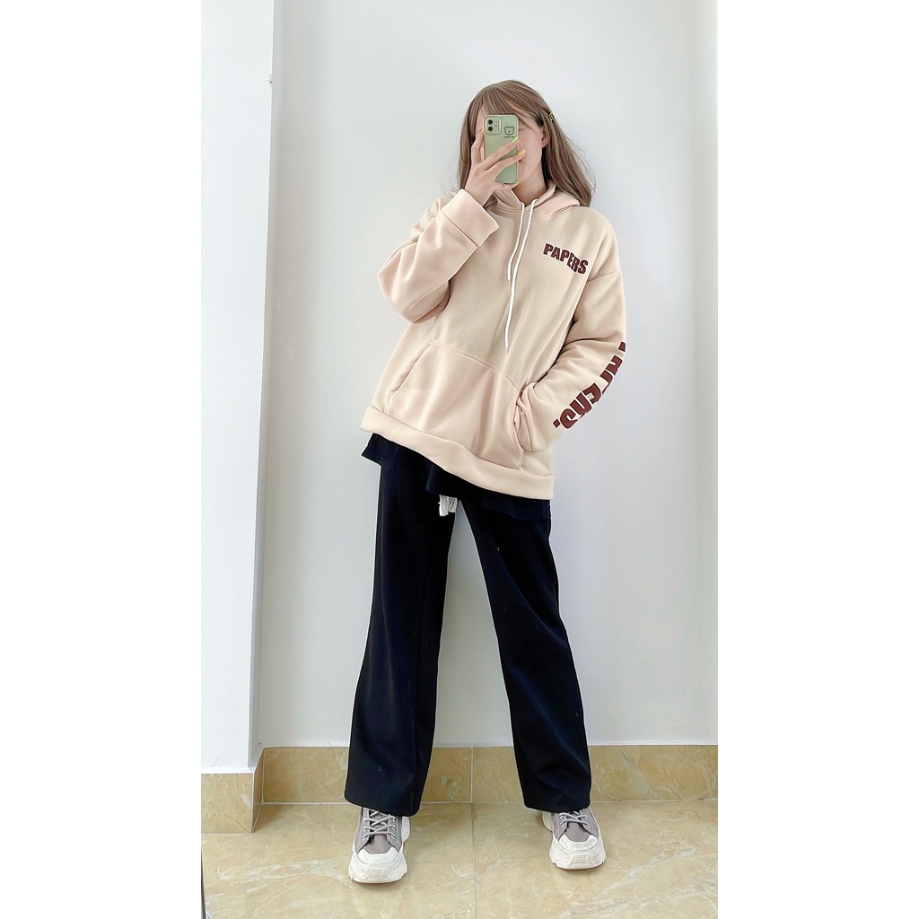 Áo Hoodie Papers Unisex Chất Nỉ có Mũ hàng dày Cao Cấp