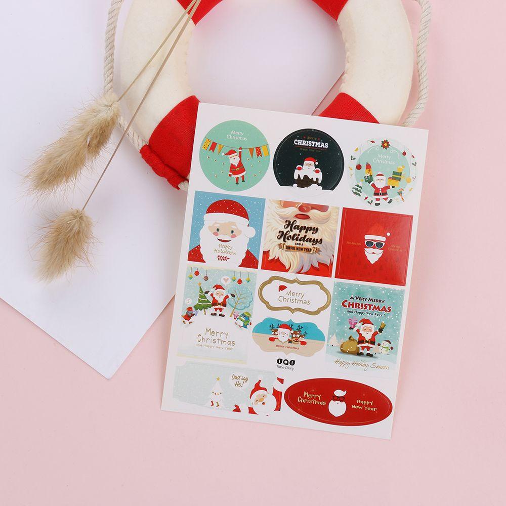 Set 24 Nhãn Dán Dùng Trang Trí Sổ Tay Phong Cách Giáng Sinh Độc Đáo