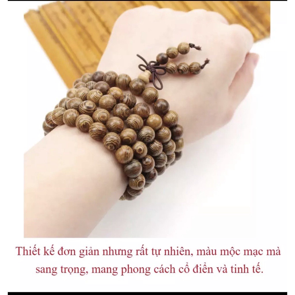 Vòng tay trầm hương chuỗi 108 hạt size 6li, 8li