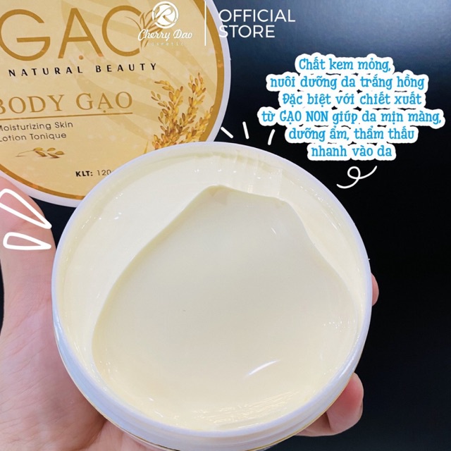 Combo 2 Kem body trắng da Gạo Natural Chính Hãng