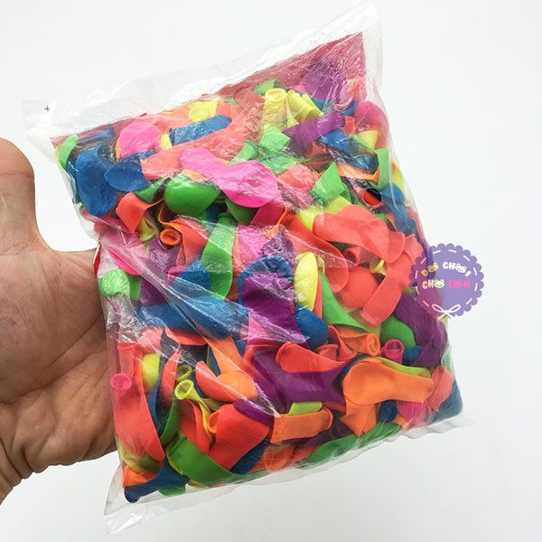 Bong bóng ném nước tròn trơn đủ màu 10 cm - 500 Cái/1 Bịch