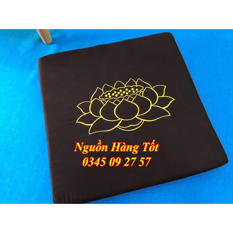 Tọa cụ ngồi thiền thêu hoa sen - Nệm ngồi thiền