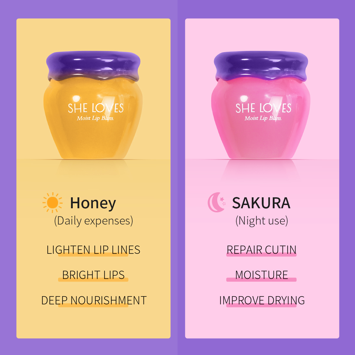 [BUY 1 GET 1 GIFT]SHELOVES Honey Bright Lip Mask Repair Lip Hydration Dưỡng ẩm ban ngày và ban đêm Son dưỡng chống khô môi