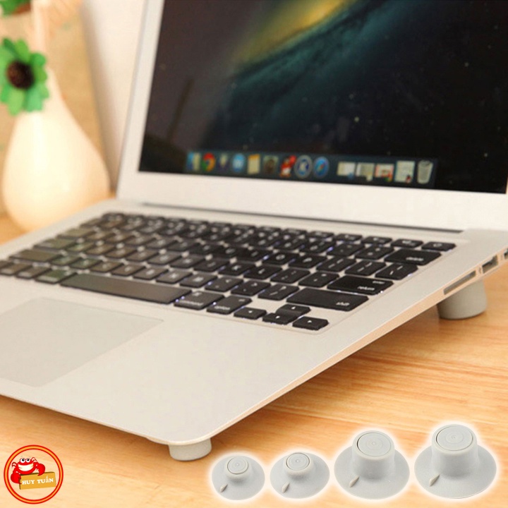 Bộ 4 chân kê laptop bằng silicon - Nút kê tản nhiệt laptop thông minh giá rẻ
