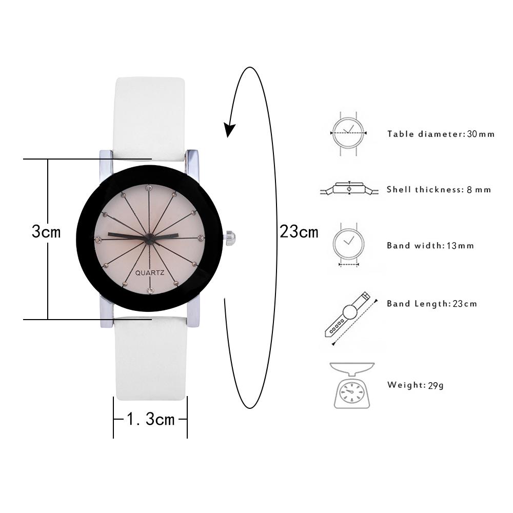 Đồng hồ analog máy quartz dây da cho cặp đôi