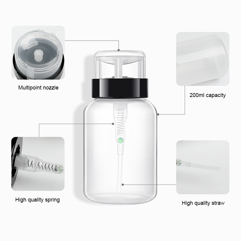 Bình Nhựa Đựng Dung Dịch Tẩy Sơn Móng Tay 200ml